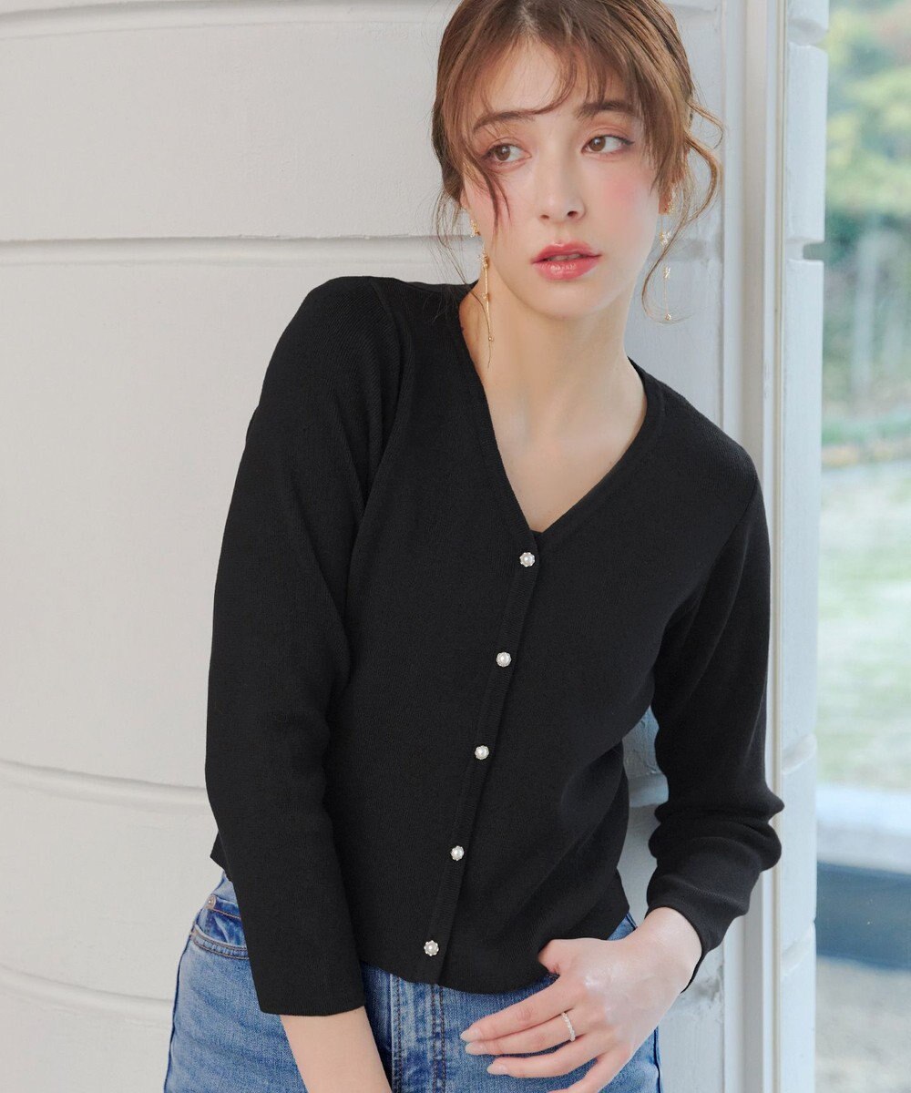 Tiaclasse 【2点セット】ニットボレロ＋花柄ワンピースセット 