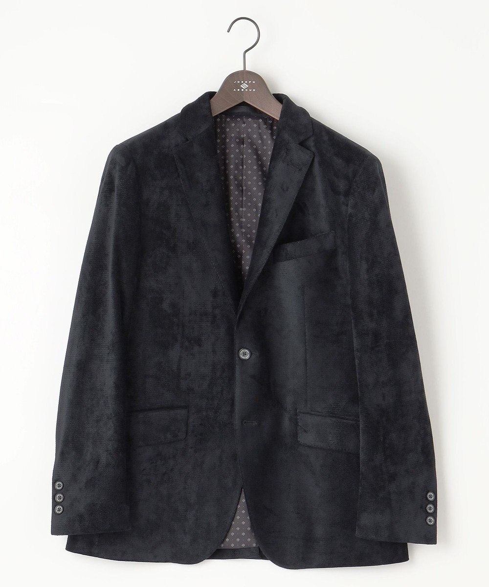 JOSEPH ABBOUD 【キングサイズ・軽量】ブロックベロア ストレッチ ジャケット 