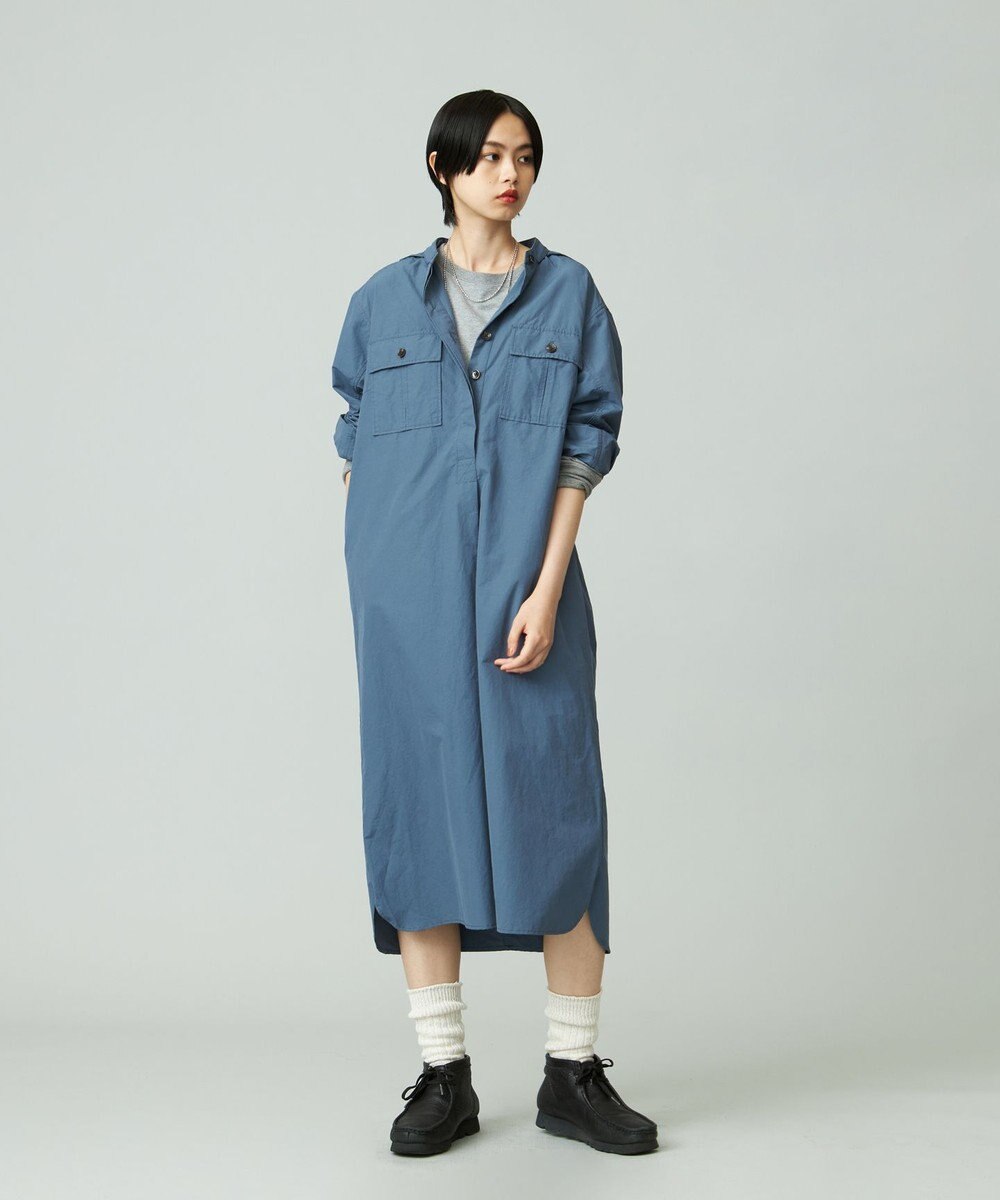 J.PRESS YORK STREET 【WOMEN】ミリタリーシャツワンピース 