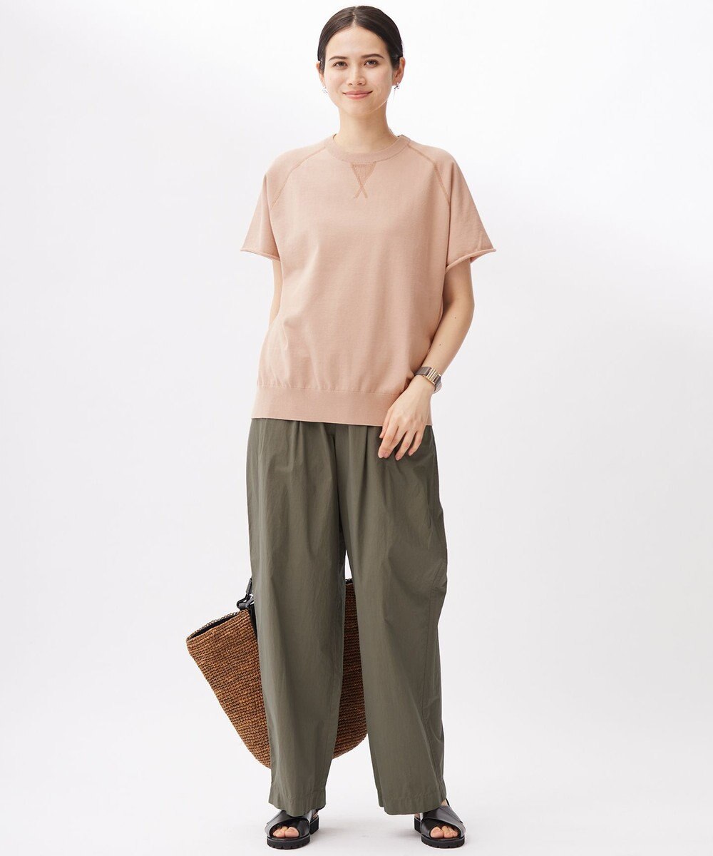 自由区 【洗える】コットンループバックスウェット ニット 