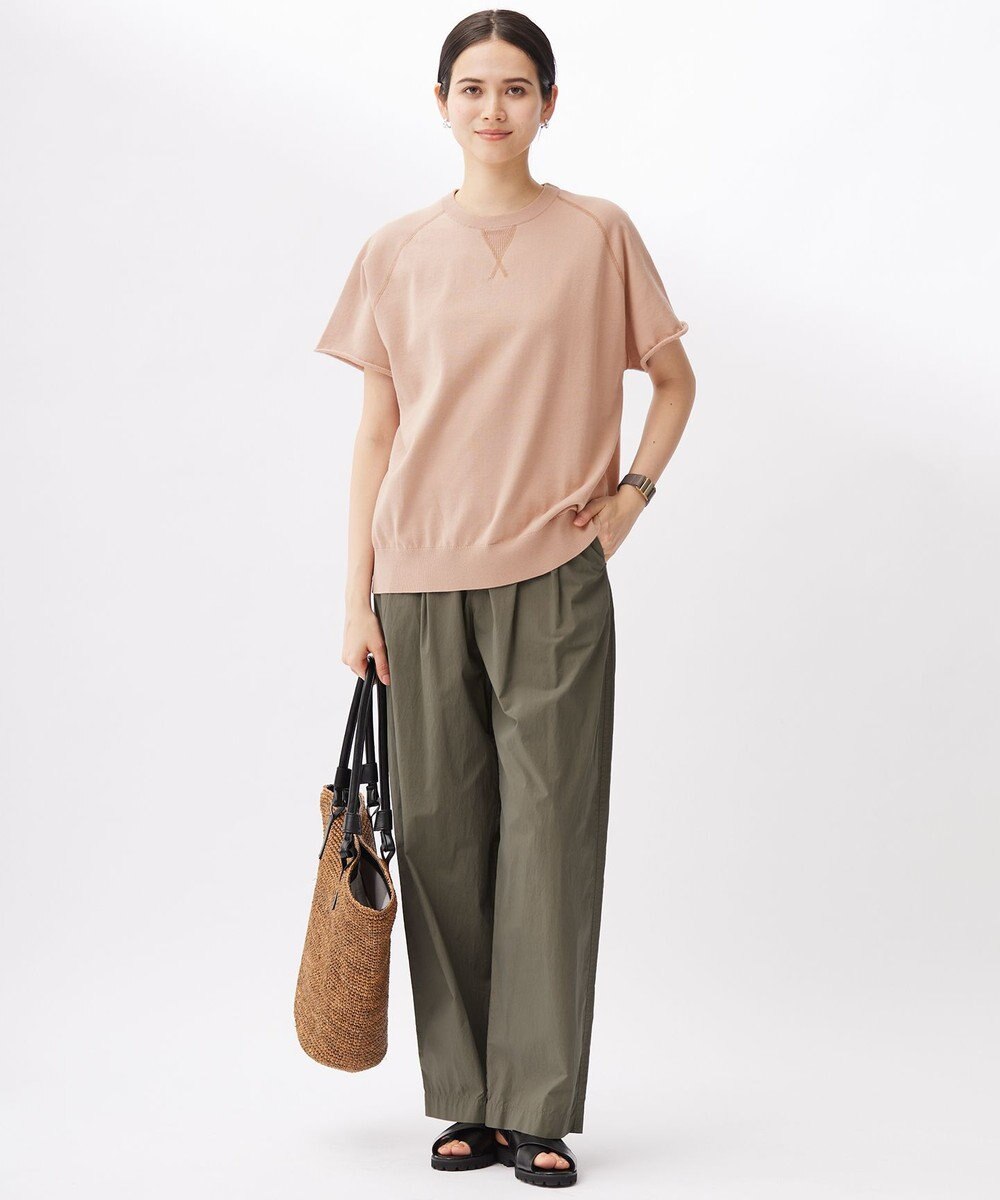 自由区 【洗える】コットンループバックスウェット ニット 