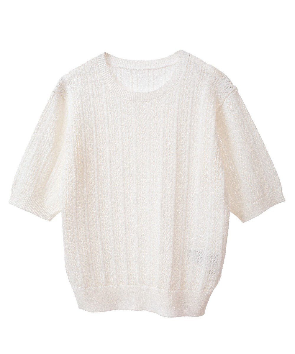 earth music&ecology 透かしニットプルオーバー 