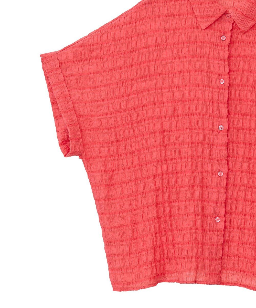 Green Parks シアーシャーリングフレンチスリーブシャツ 