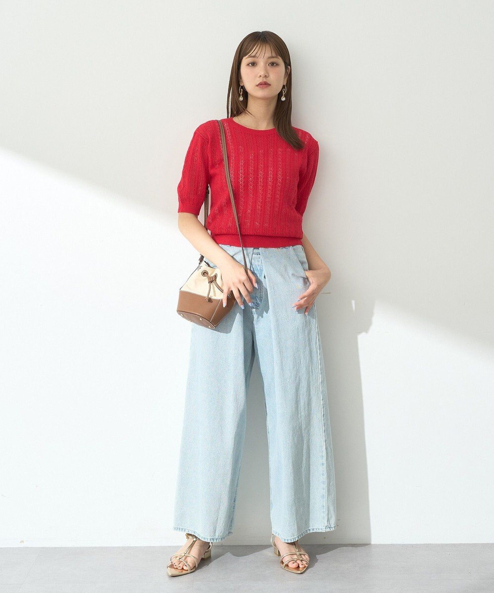 earth music&ecology 透かしニットプルオーバー 