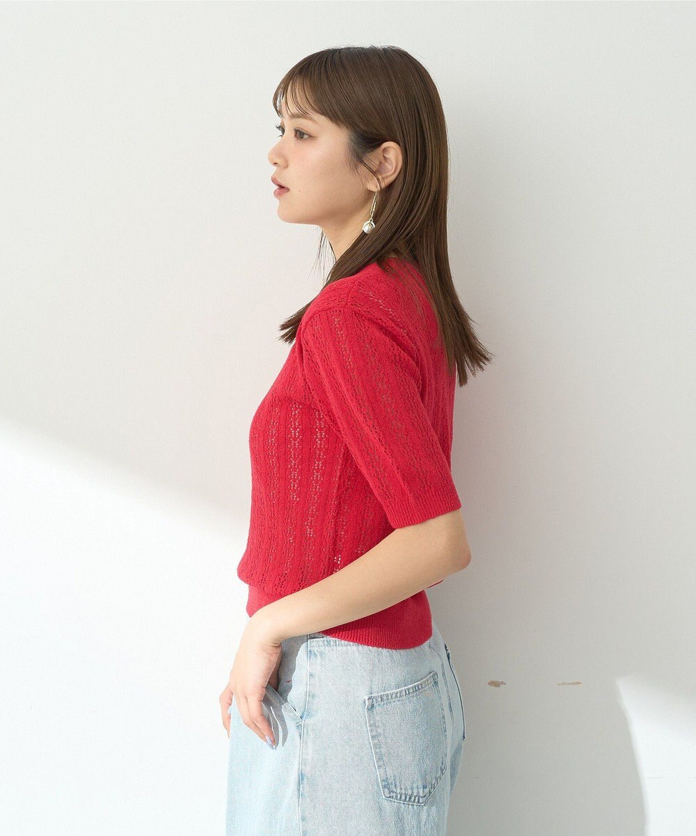 earth music&ecology 透かしニットプルオーバー 