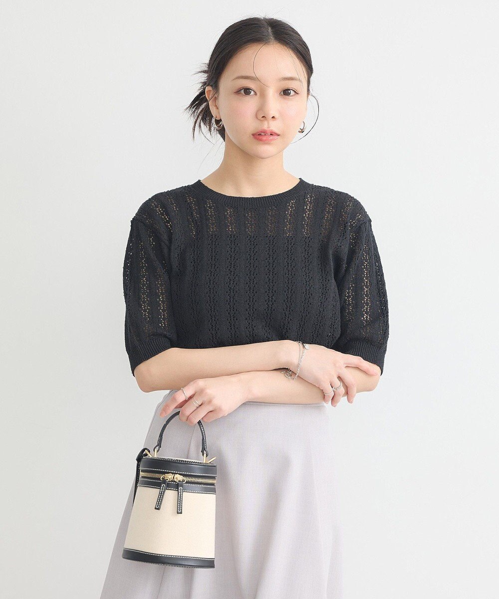 earth music&ecology 透かしニットプルオーバー 