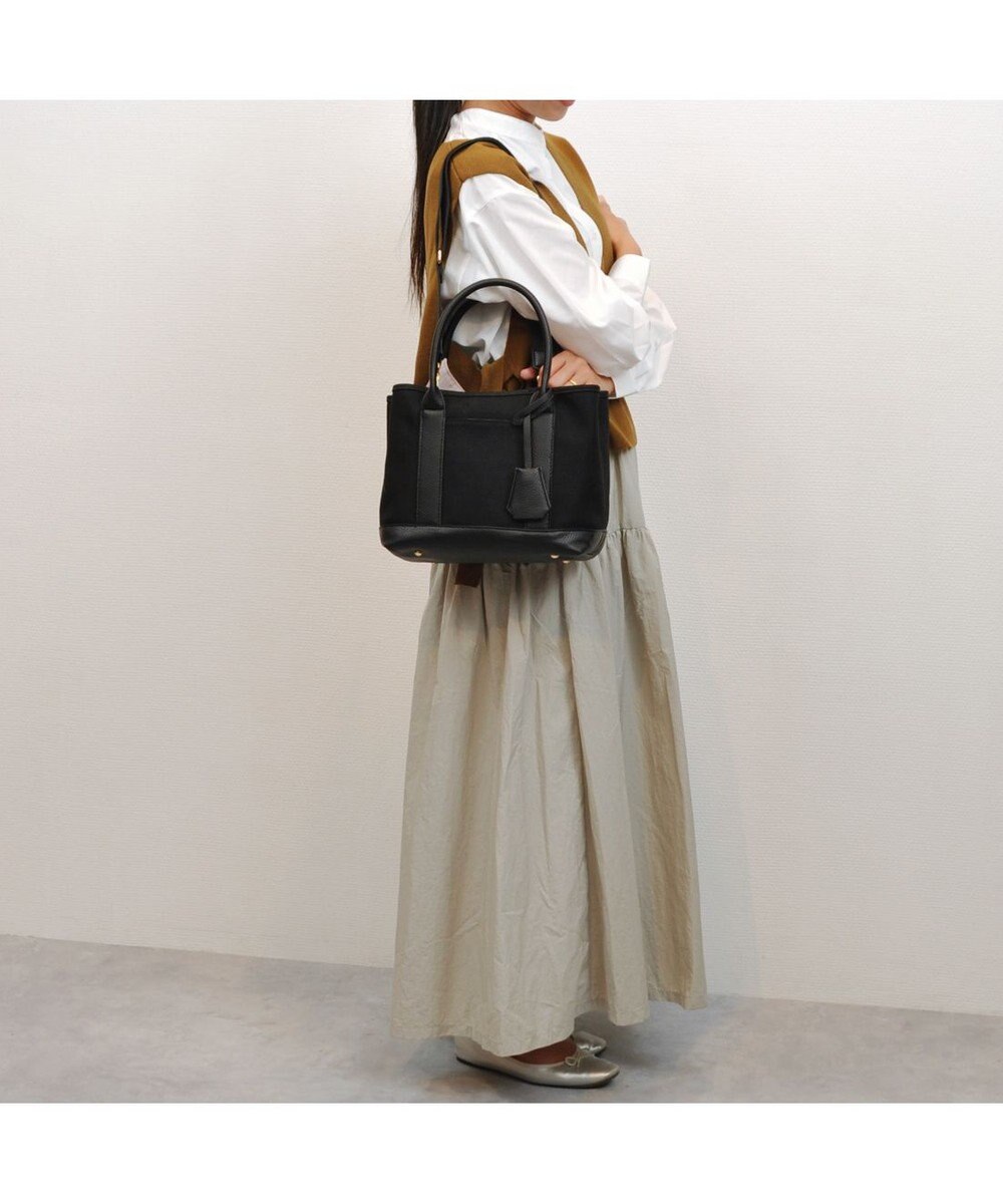 UNBILLION cachecache ショルダー付きパーテーションキャンバストート 