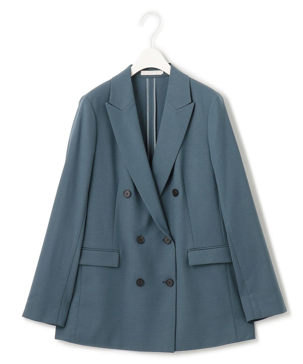 ICB 【洗える】ウール2WAYストレッチ ダブルブレストジャケット 