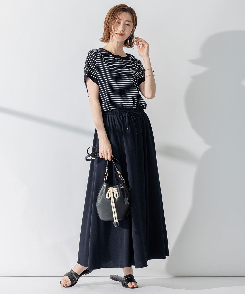 23区 【洗える/好評につき新色追加】レーヨンポリエステルストレッチ プルオーバー ニット 