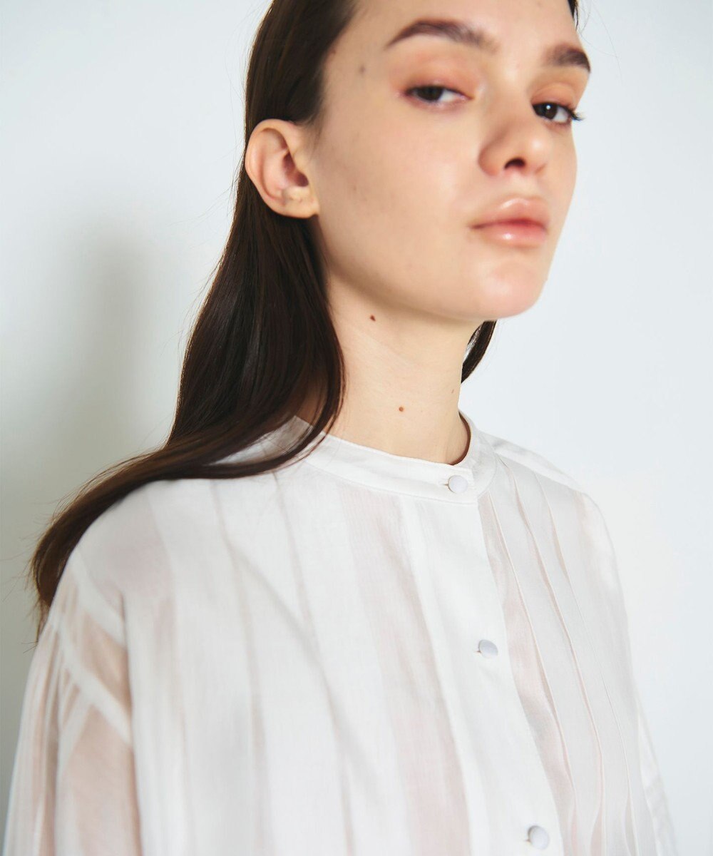 GRACE CONTINENTAL ピンタックショートブラウス 