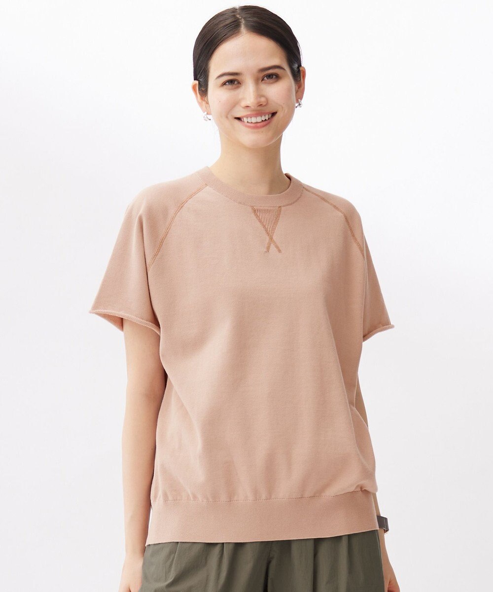 自由区 【洗える】コットンループバックスウェット ニット 