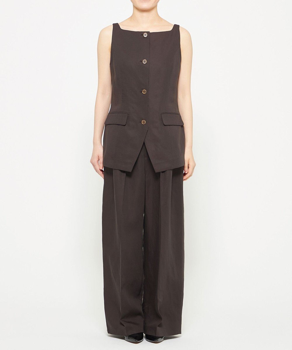 uncrave テンセルライトリネン ジレブラウス 