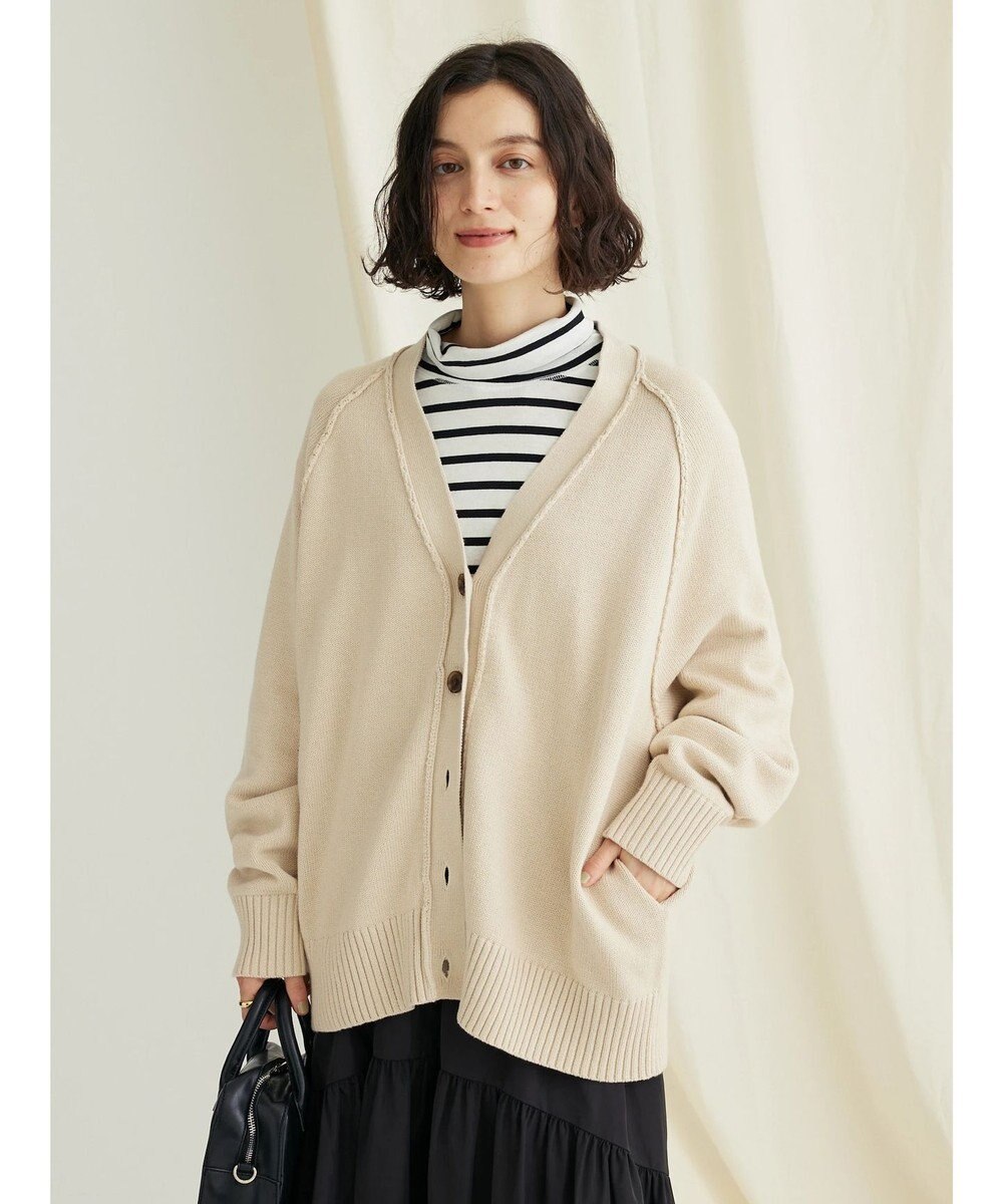 CRAFT STANDARD BOUTIQUE Ｖネックアウトリンキングカーディガン 