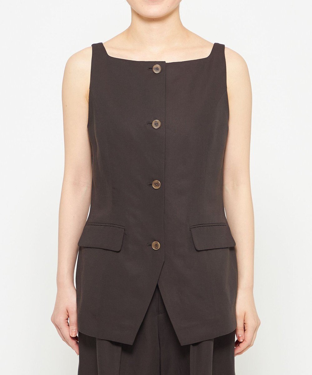 uncrave テンセルライトリネン ジレブラウス 