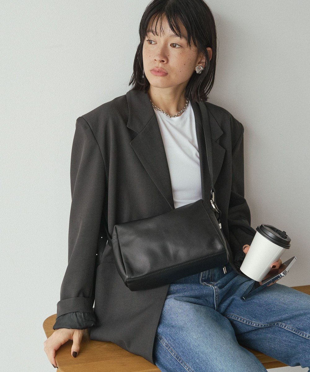 russet 【2025AW新作】レザースクエアショルダーバッグ(CE-1575) 