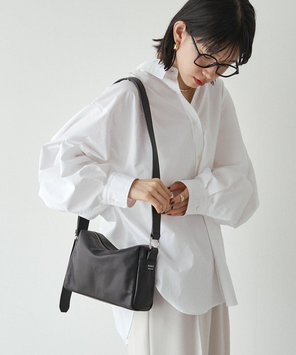 russet 【2025AW新作】レザースクエアショルダーバッグ(CE-1575) 