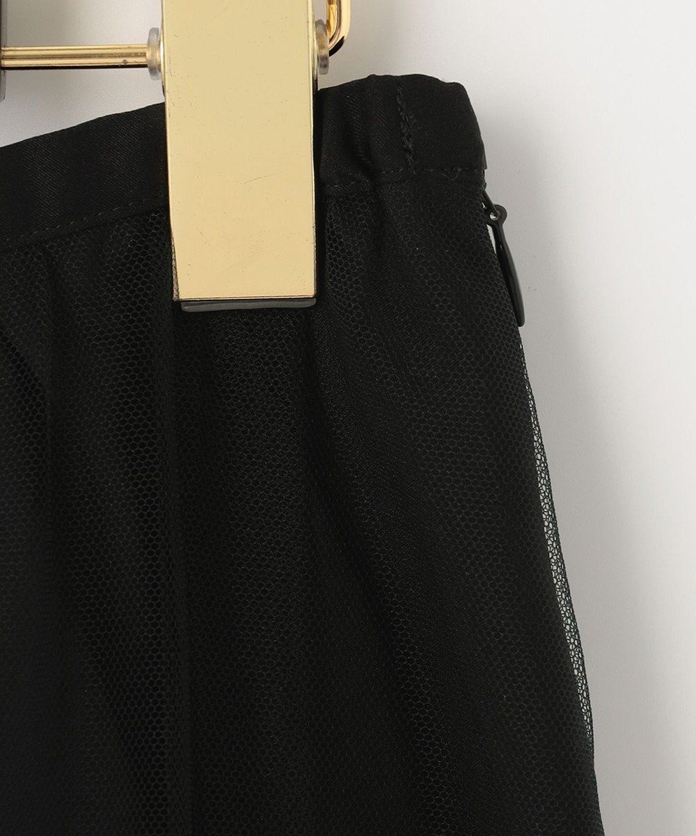 GRACE CONTINENTAL ブラックタフタオーバースカート 