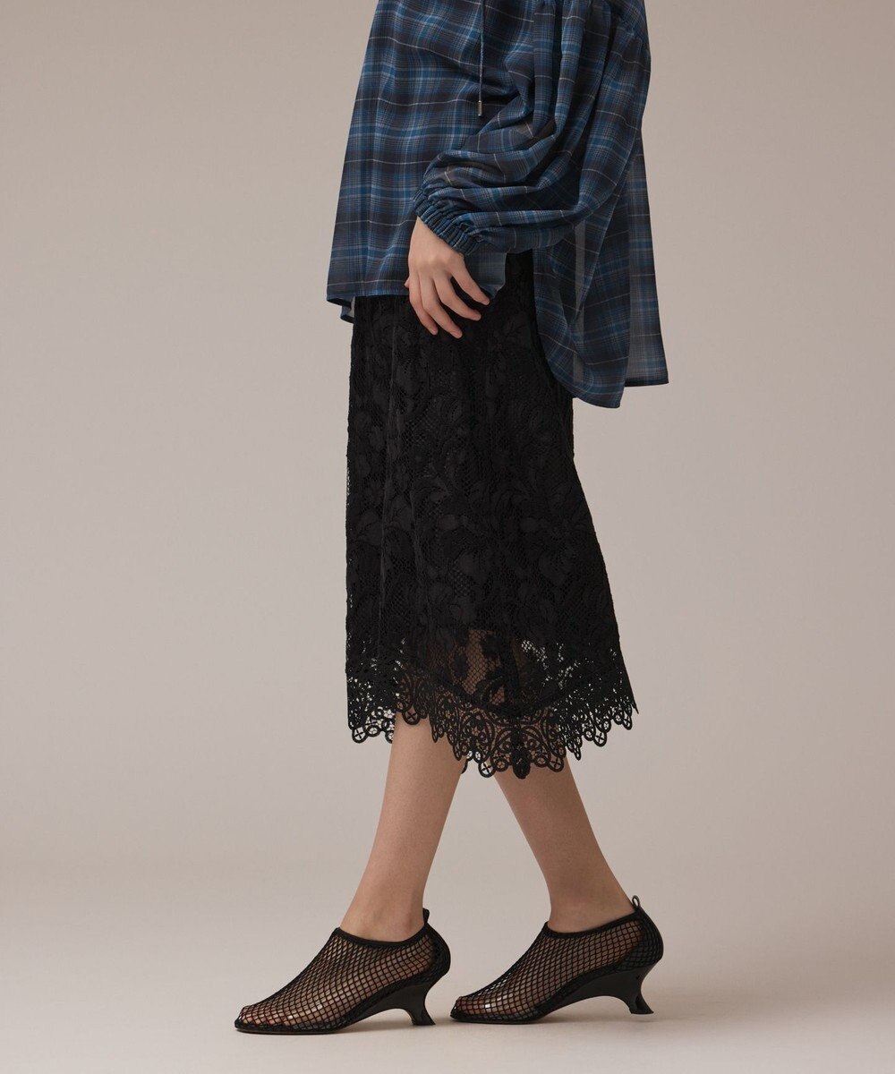 GRACE CONTINENTAL フロッキーレーススカート 