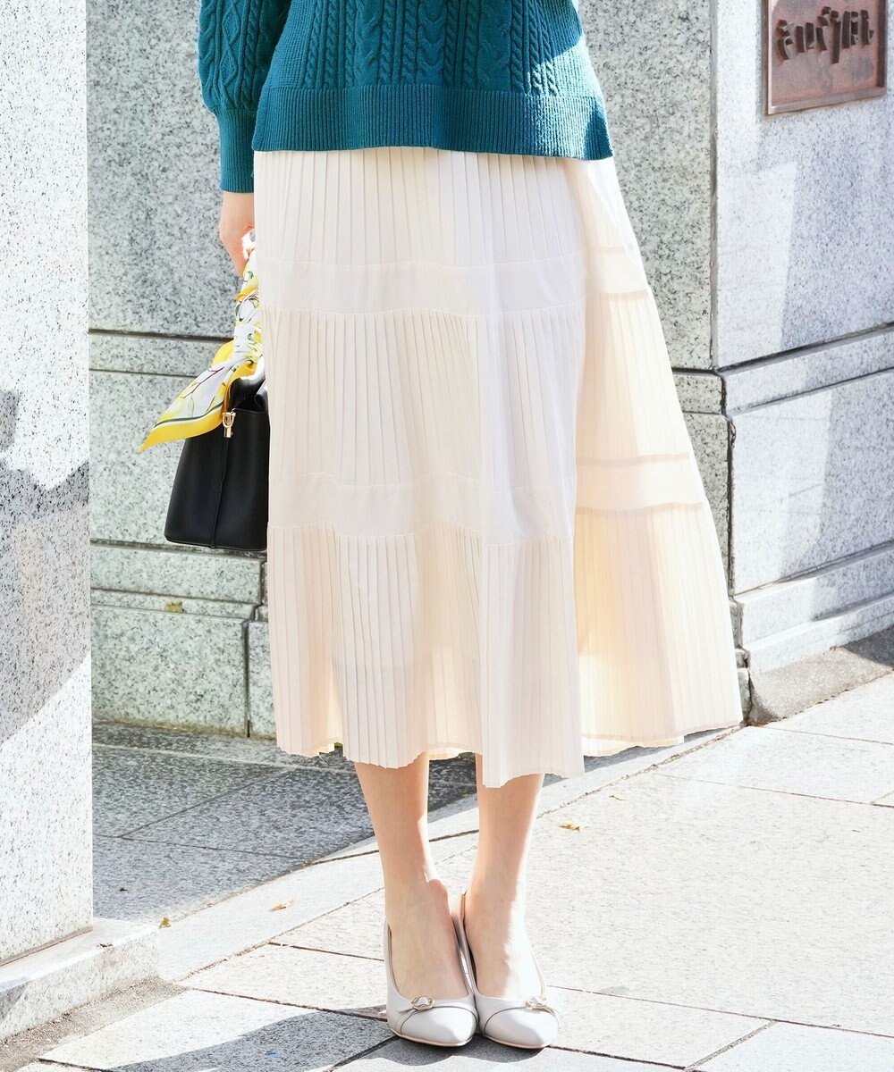 ANY SIS プリーツ切替 スカート 