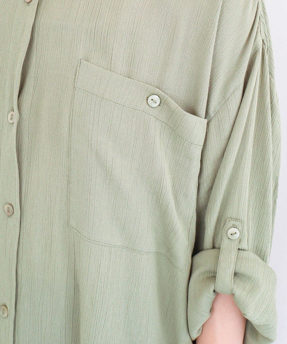 Green Parks Ｉ　ターンバック長袖レーヨンチュニック 