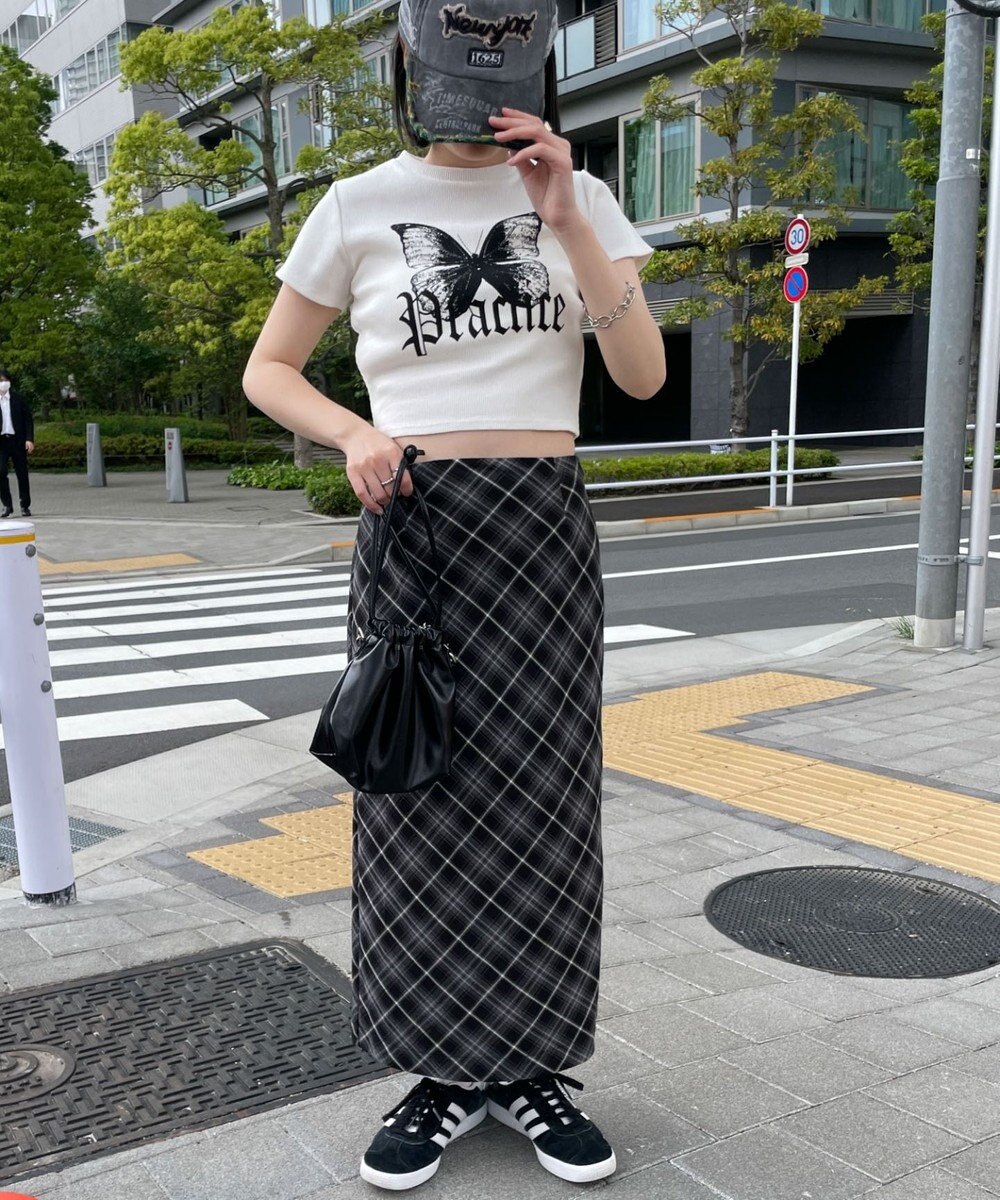 WEGO バタフライプリントリブT 