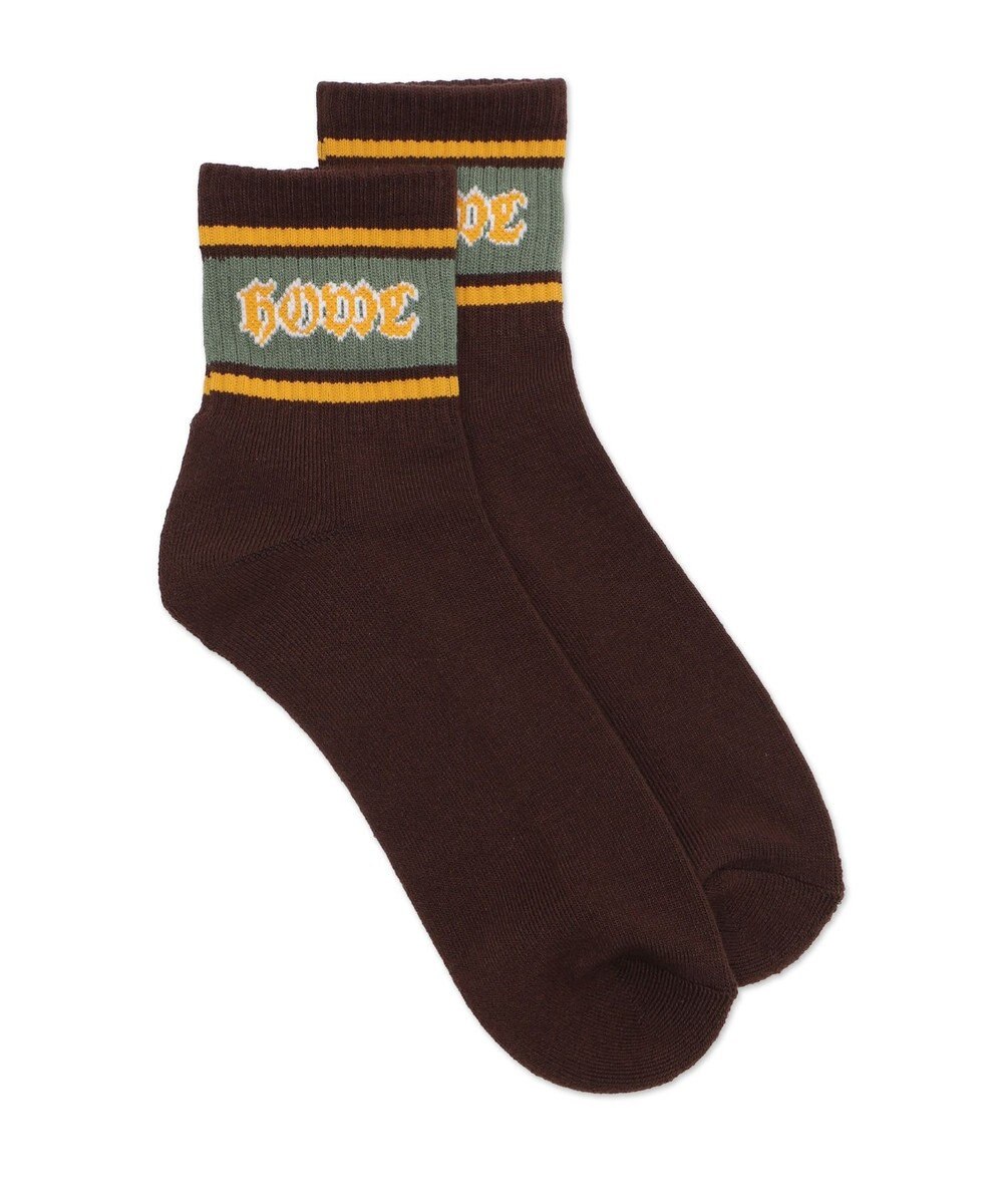 WEGO ラインロゴハイアンクルソックス 