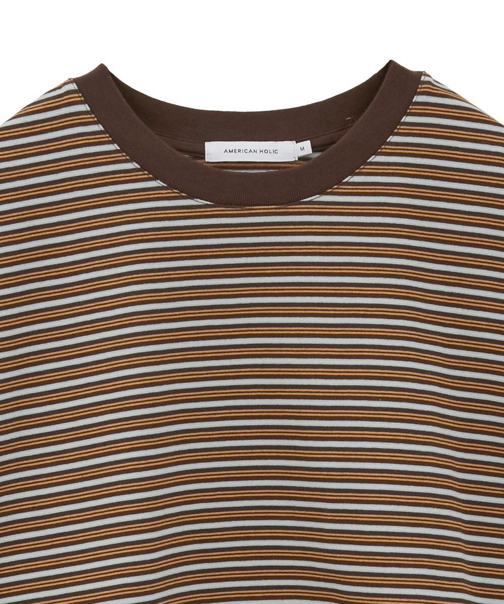 AMERICAN HOLIC カラーボーダークロップド丈プルオーバー 