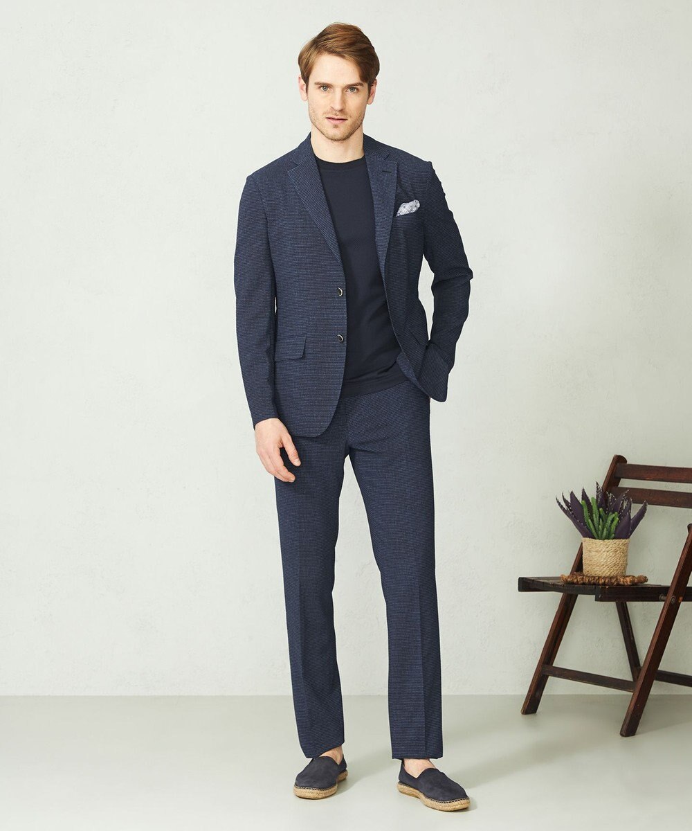 JOSEPH ABBOUD 【オーガニックコットン】ブロックサッカー Tシャツ 