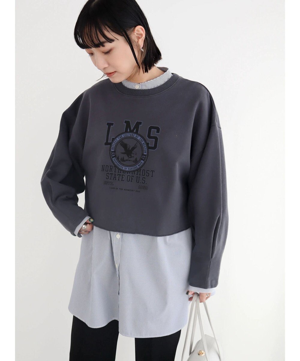 Green Parks クロップド丈ロゴプルオーバー 