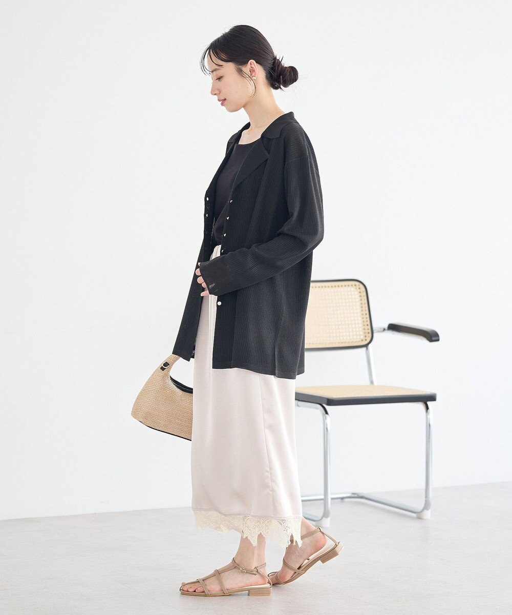 earth music&ecology サテンレーススカート 