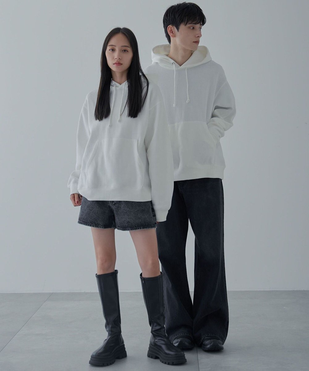 WEGO 【ユニセックス着用ITEM/裏起毛】リラックスフィットスウェットプルパーカー 