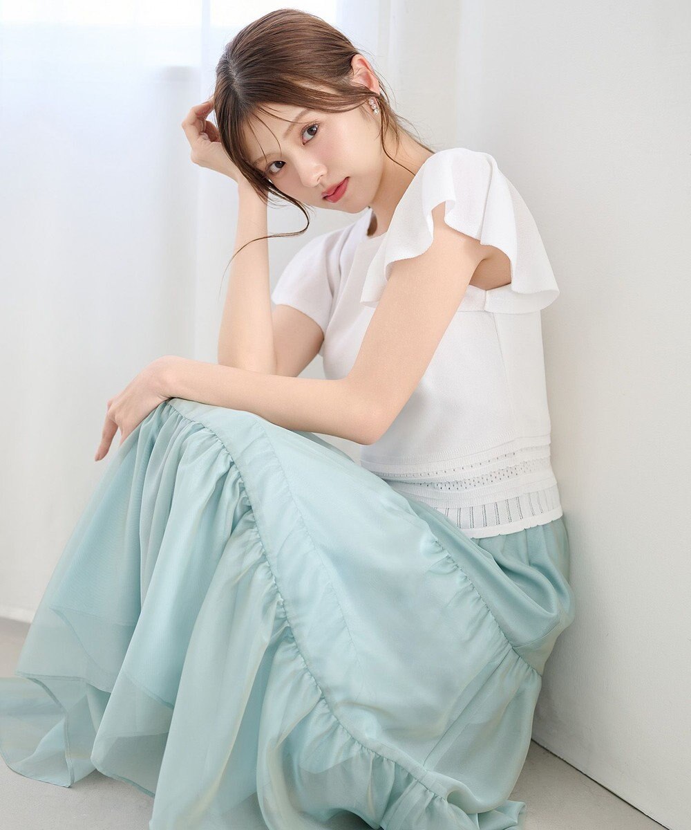 TOCCA 【鈴木ゆうかさん着用】CRYSTAL SHEER スカート 