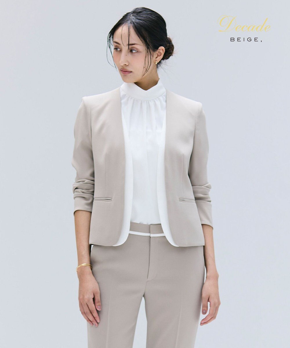 BEIGE， 【洗える・VERY NaVY 11月号掲載】CINDY / ダブルカラージャケット 