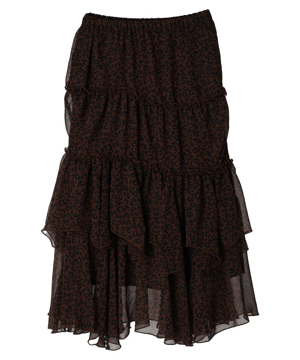 AMERICAN HOLIC 丈違いティアードフリルギャザースカート 