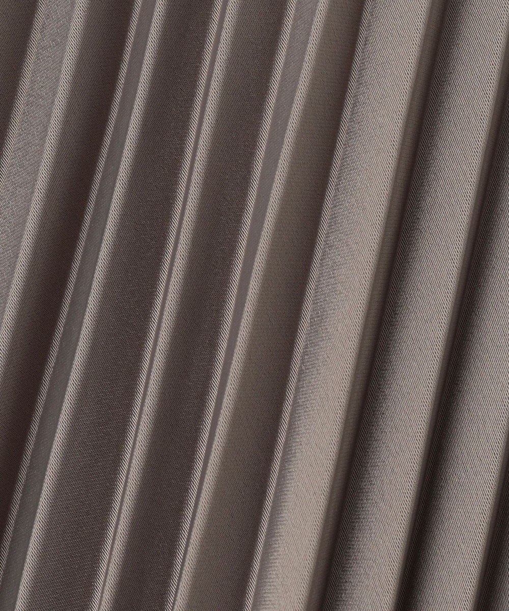 組曲 レザーライクサテン プリーツスカート 