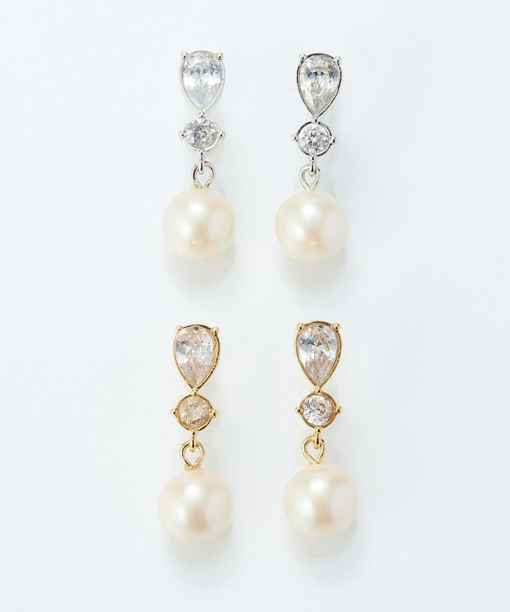 Phoebe 【痛くないシリーズ/金属アレルギー対応】ルナドロップパールライトフィットイヤリング　ゴールド 