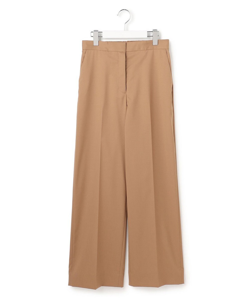 ICB L 【洗える】T/Wブロード ワイドストレートパンツ 