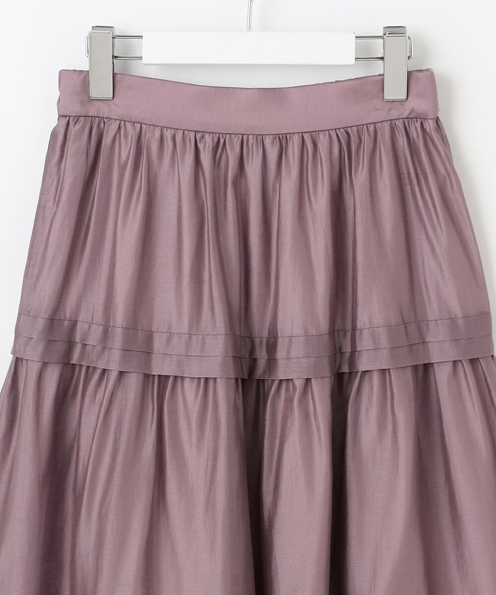 Feroux 【洗える】タックデザインティアードスカート 