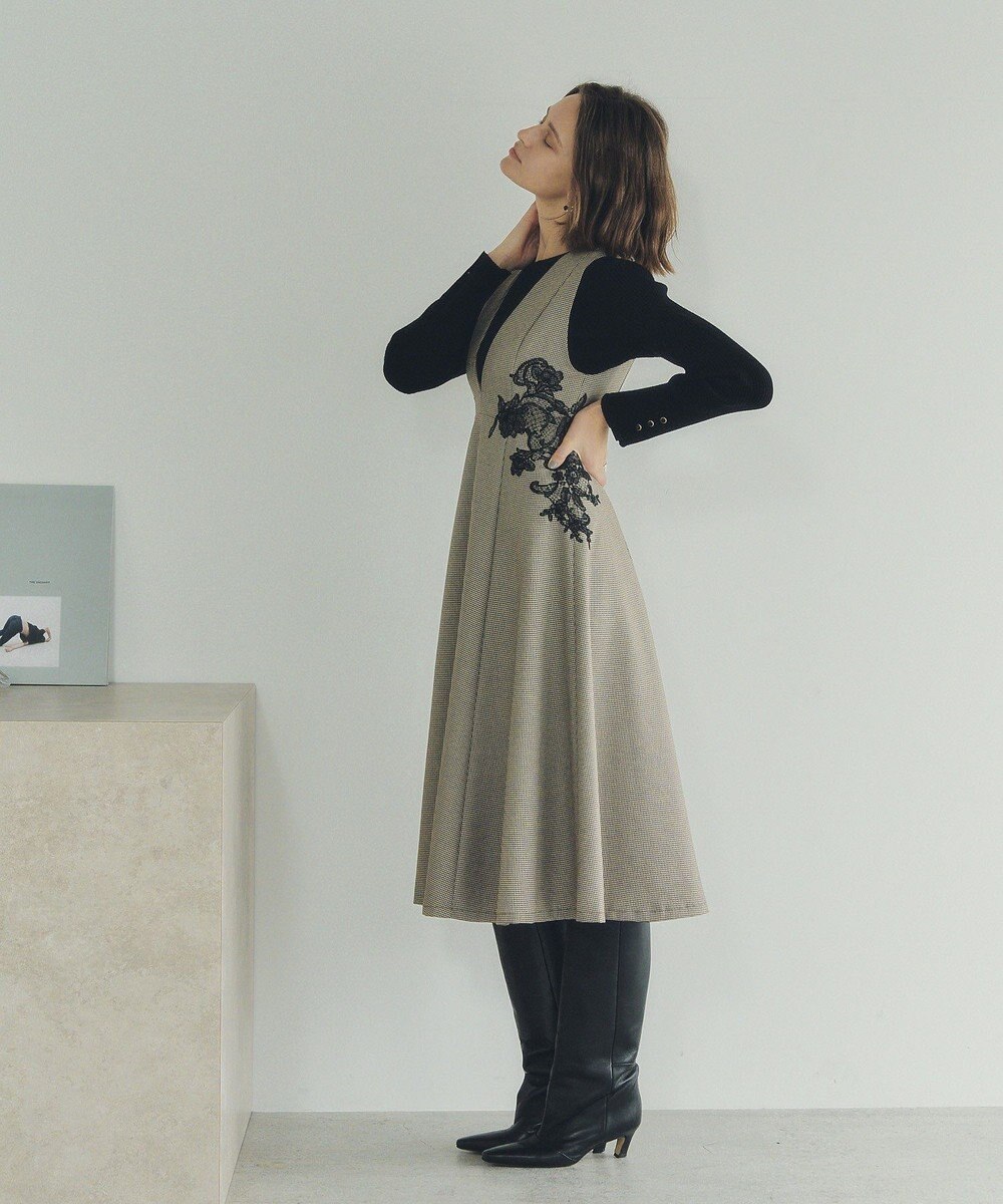 YECCA VECCA フラワーレースジャンスカ 