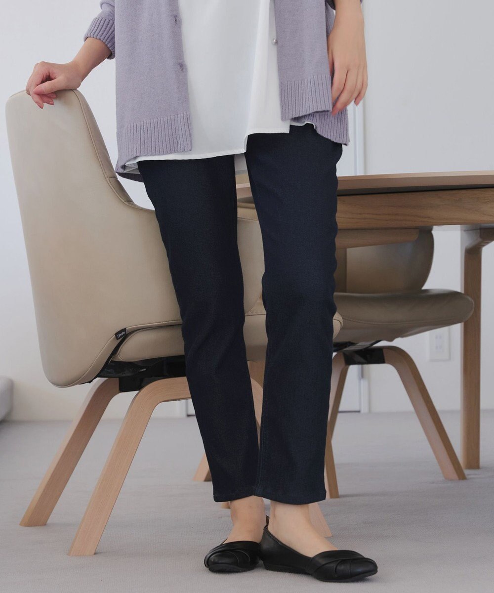 Tiaclasse 【裏起毛・洗える】マシュマロタッチデニムパンツ 