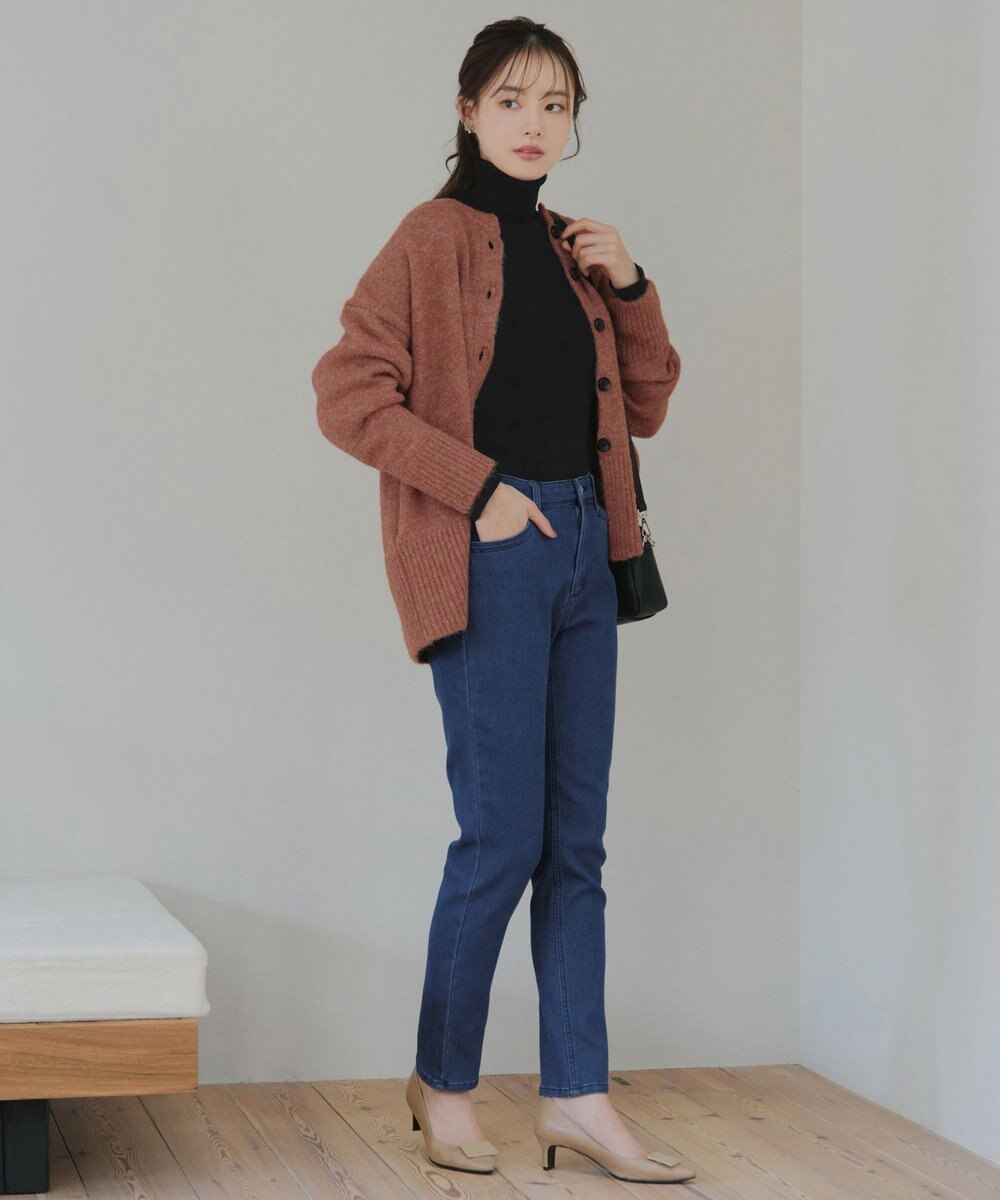 Tiaclasse 【裏起毛・洗える】マシュマロタッチデニムパンツ 