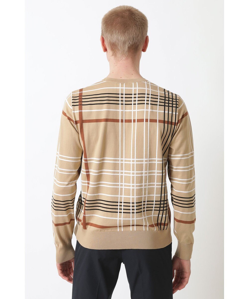 DAKS イノベーション チェック クルーネックセーター 