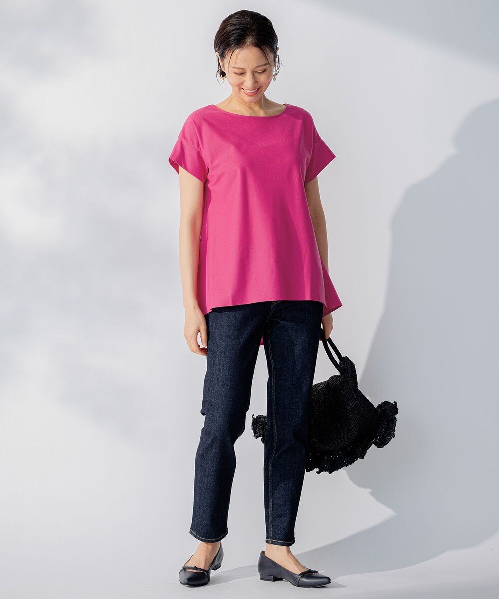 自由区 【WEB限定】【UVケア・吸汗速乾・洗える・XSサイズあり】ファンクショナルツイストジャージー カットソー 