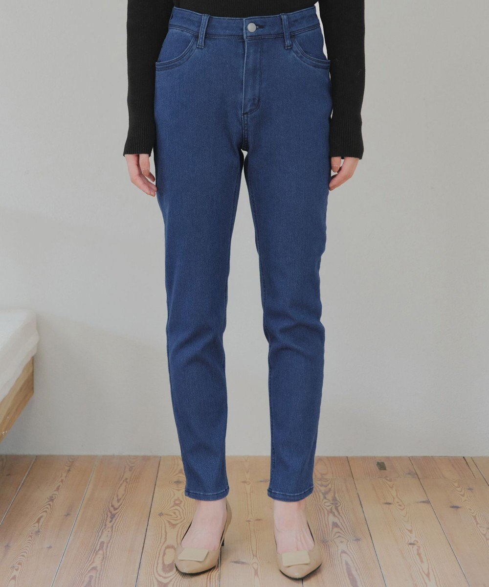 Tiaclasse 【裏起毛・洗える】マシュマロタッチデニムパンツ 