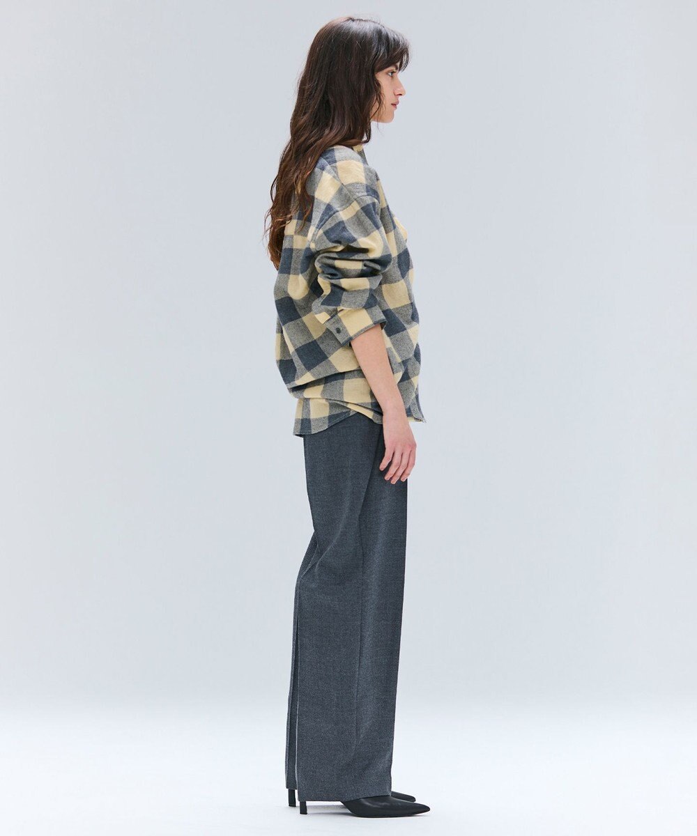 BEIGE， HOBBS / ウールチェックカシュクールブラウス 