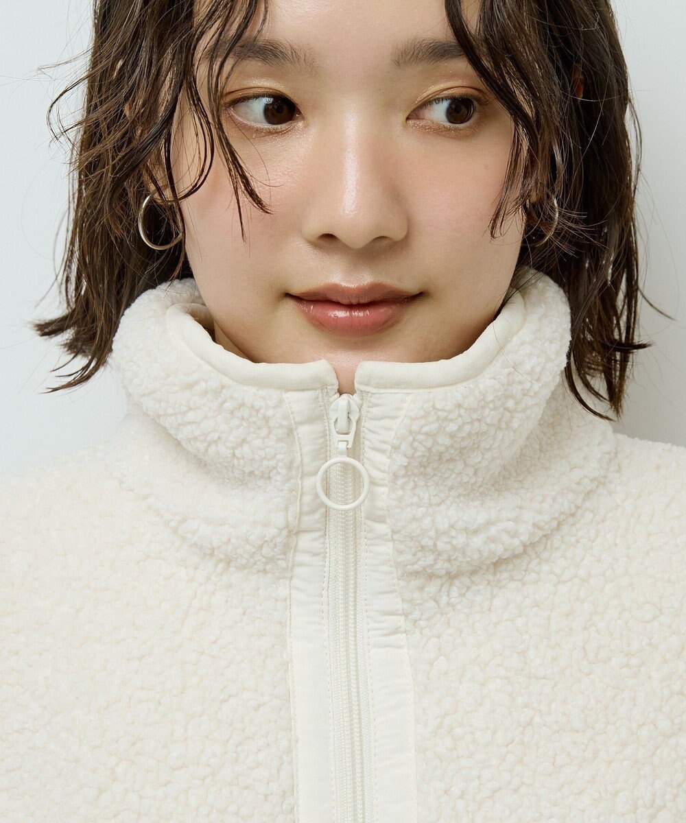 Green Parks 異素材コンビスタンドボアブルゾン 