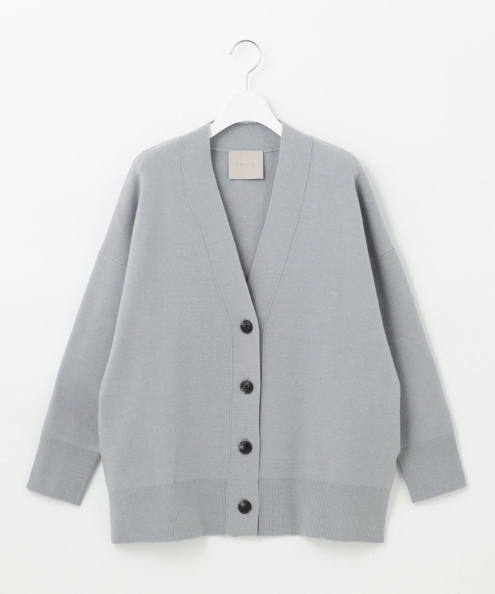 UNFILO 【軽量】コットンミックスニット カーディガン 
