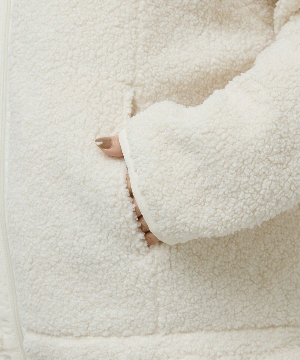 Green Parks 異素材コンビスタンドボアブルゾン 