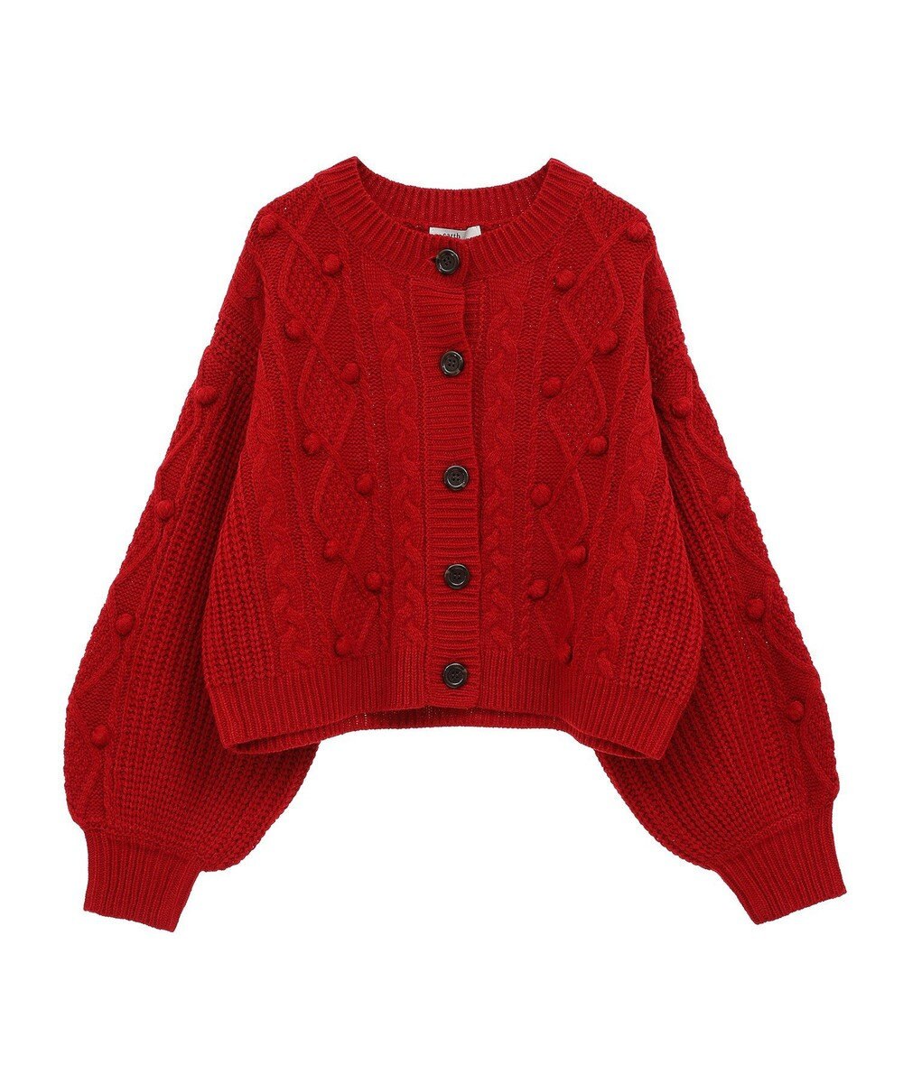 earth music&ecology ポップコーンケーブルカーディガン 