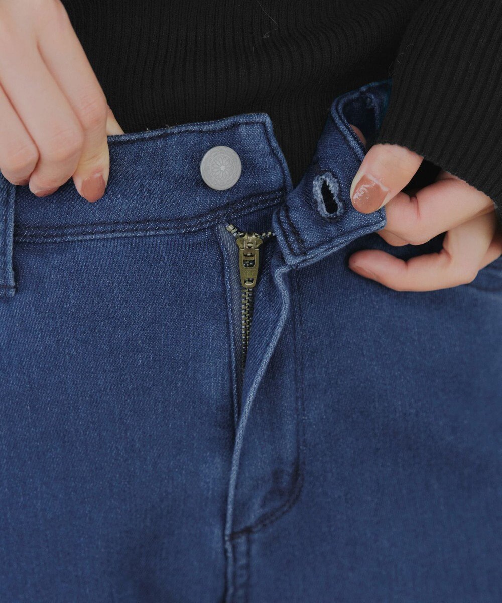 Tiaclasse 【裏起毛・洗える】マシュマロタッチデニムパンツ 